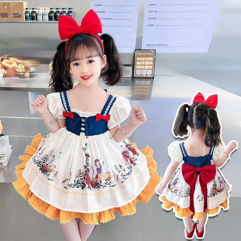 女童白雪公主裙2025夏装3-6岁宝宝小女孩裙子夏季小孩儿童连衣裙