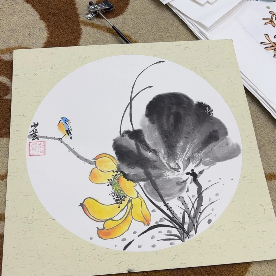 国画38-38卡纸作品艺