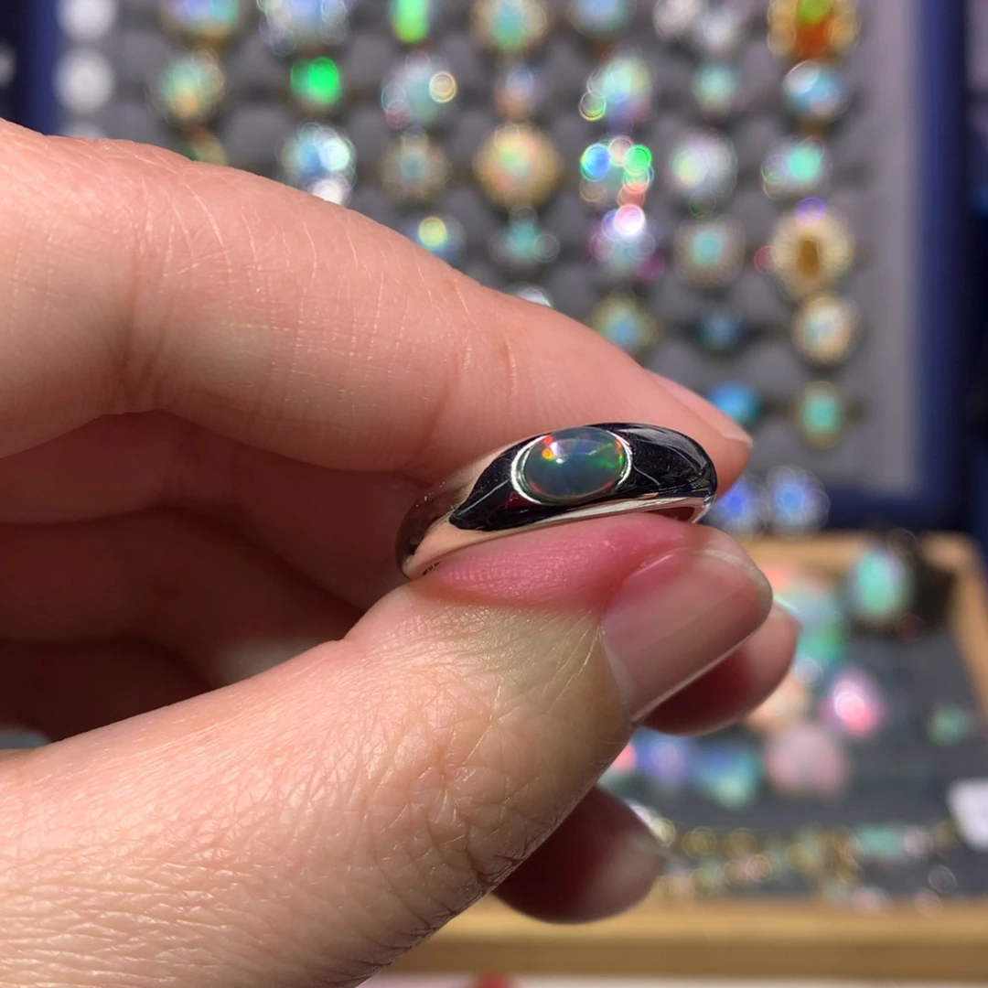 银S925镶嵌欧泊特价不退换