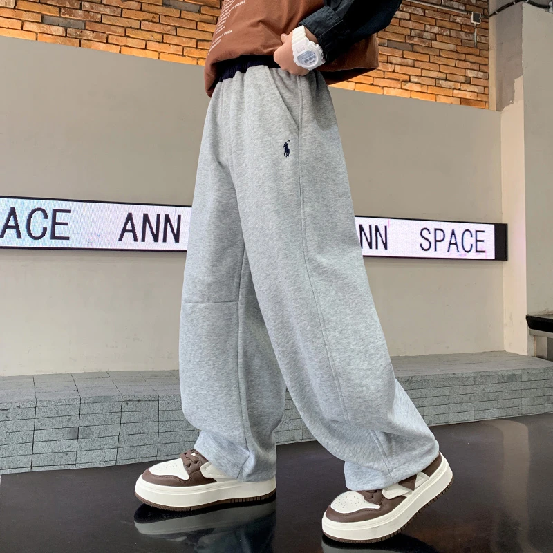 中大童阔腿裤针织儿童裤子宽松运动休闲裤时尚校服裤百搭休闲卫裤