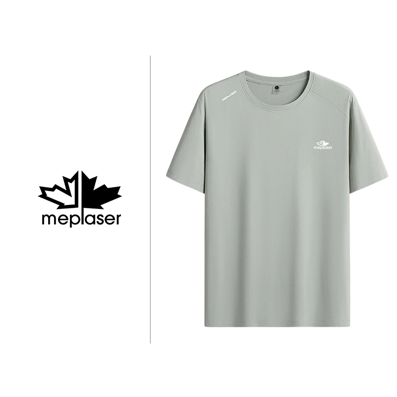 75588情侣户外运动时尚休闲弹力舒适宽松短袖简约印花速干圆领T恤