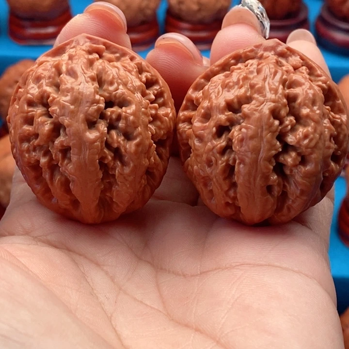 木质精品文玩手捻水波龙纹