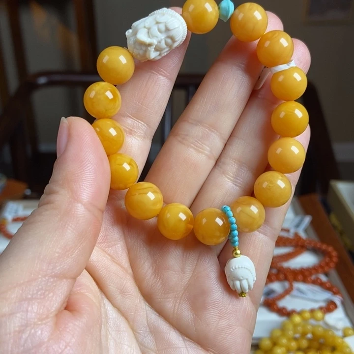 琥珀手链未镶嵌蜜蜡手串11