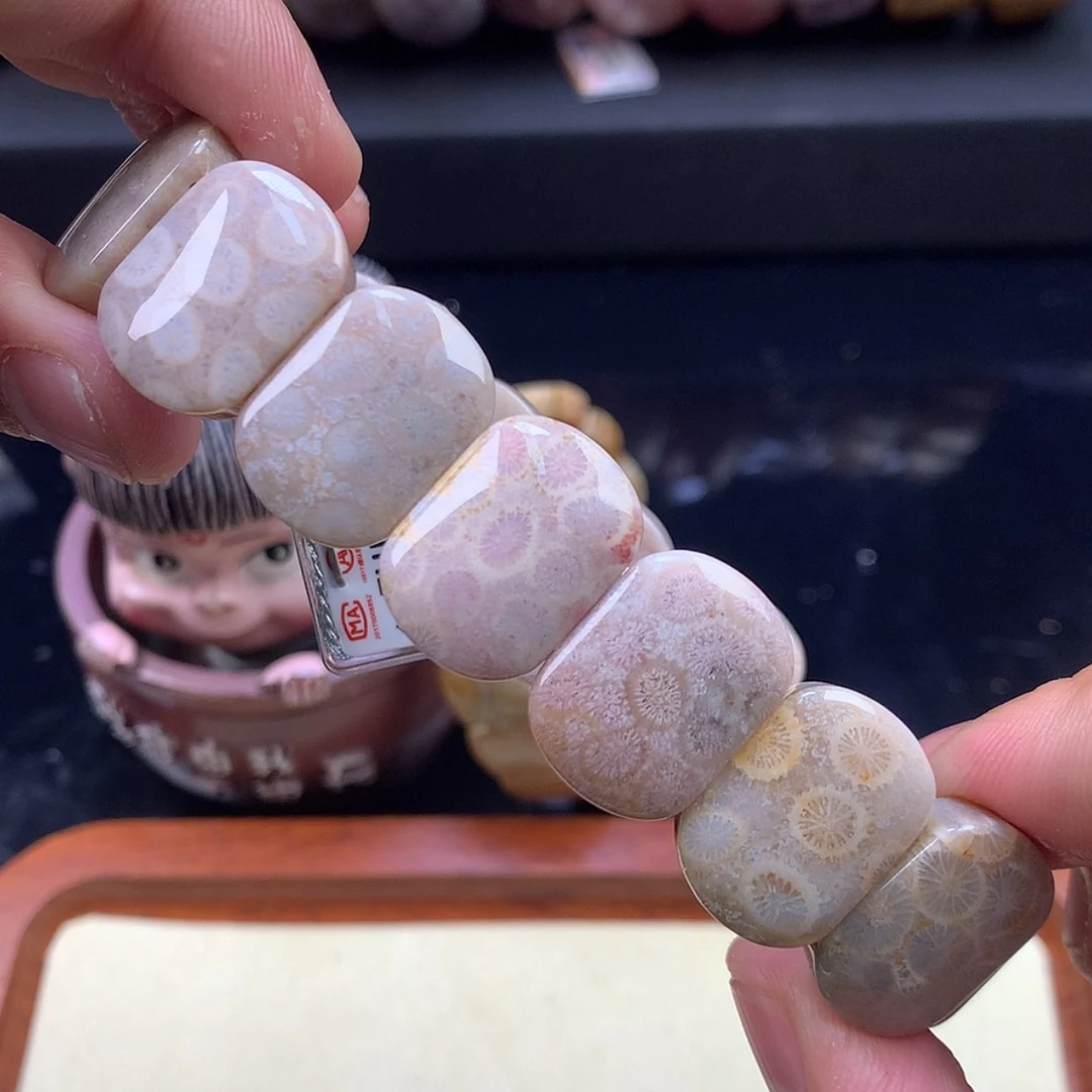 【闪购商品】颈饰未镶嵌硅化珊瑚（珊瑚玉）13号紫彩柠檬片