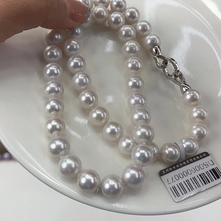淡水珍珠颈饰银S925镶嵌卡9➕极光炫彩高品