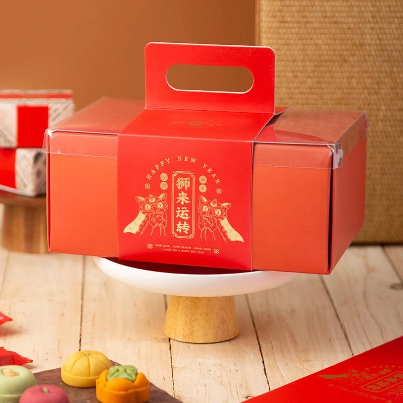 新年曲奇饼干包装盒雪花酥烘培盒子礼盒礼品春节糯米船牛轧糖