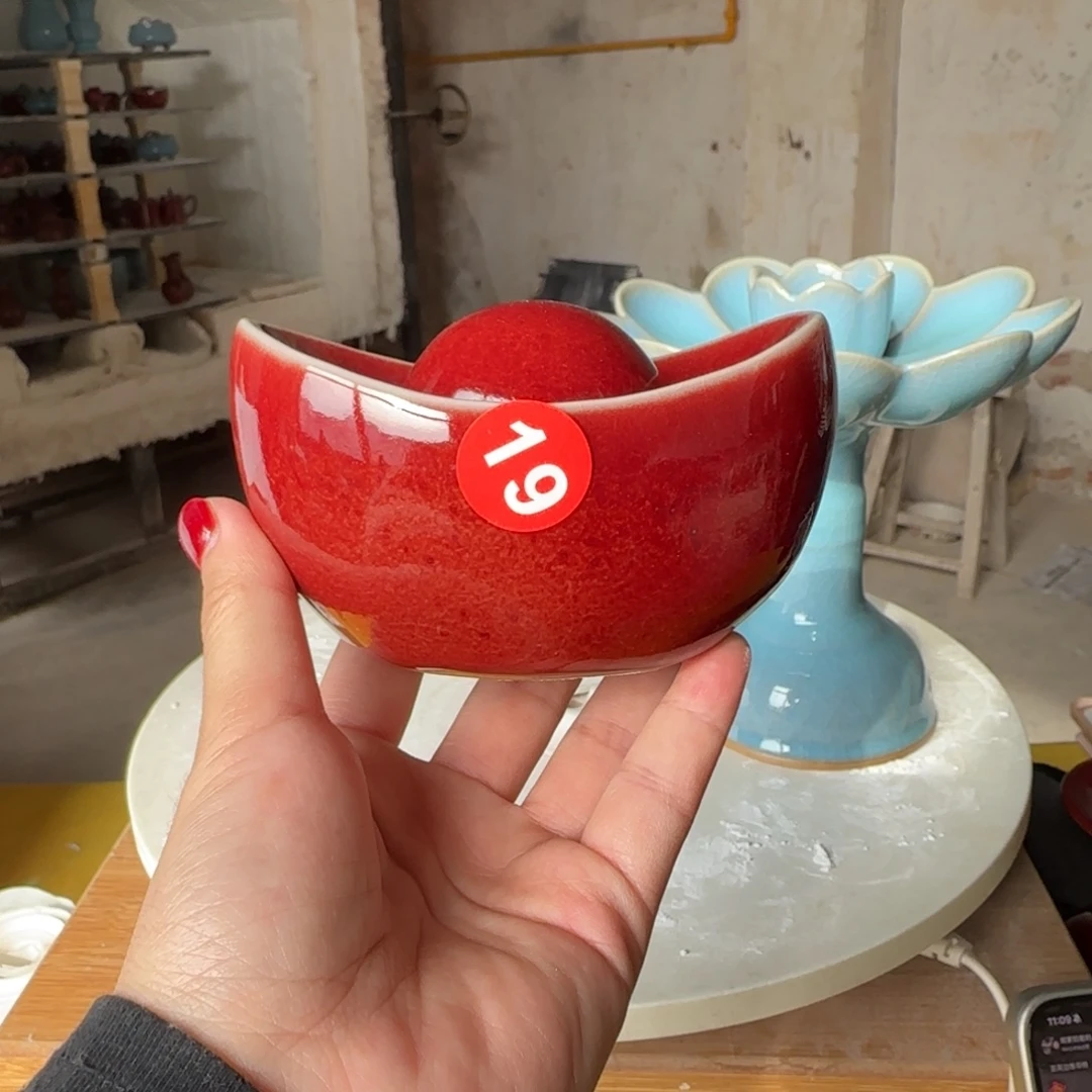 摆件瓷郑家钧窑摆件