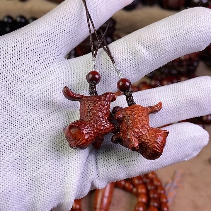 小叶紫檀手串/手链小猫挂件