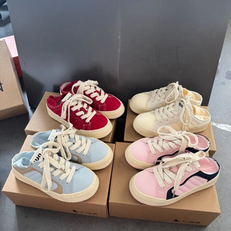 【 品牌！夏季两穿透气帆布休闲板鞋  半拖鞋  品质高！！！