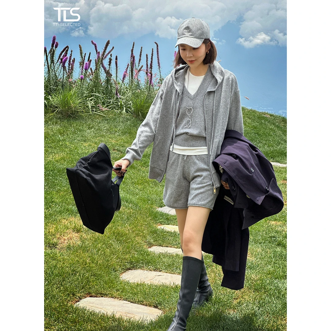 TT【4件套】100% 美利奴极细羊毛柔软松弛风上衣套装TT-11W091