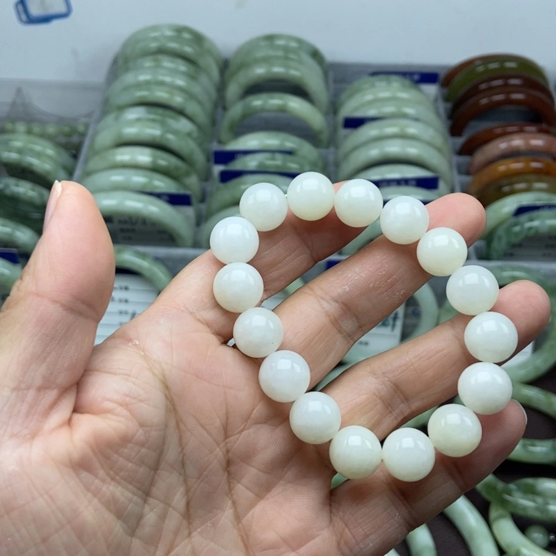 蛇纹石玉未镶嵌手链