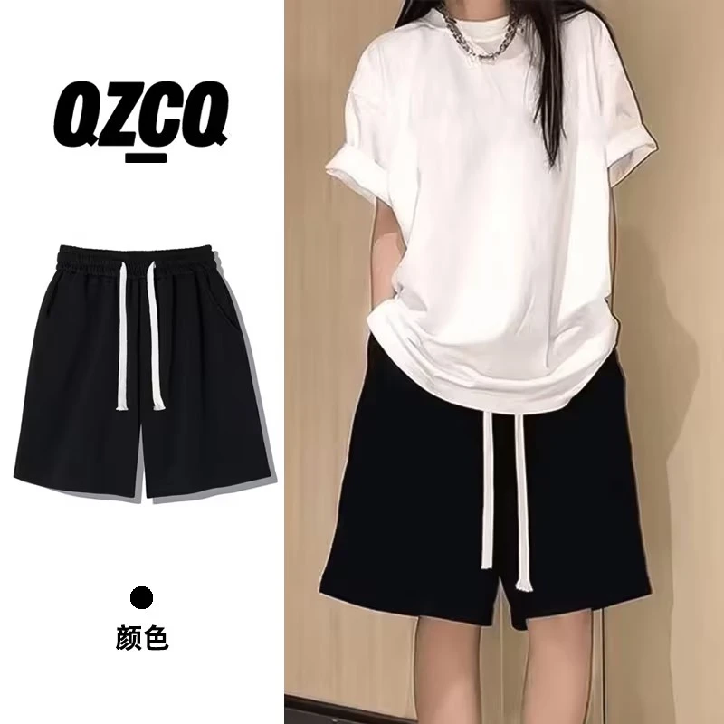 QZCQ短裤宽松休闲百搭直筒五分裤夏季裤子休闲裤显瘦男女同款港风
