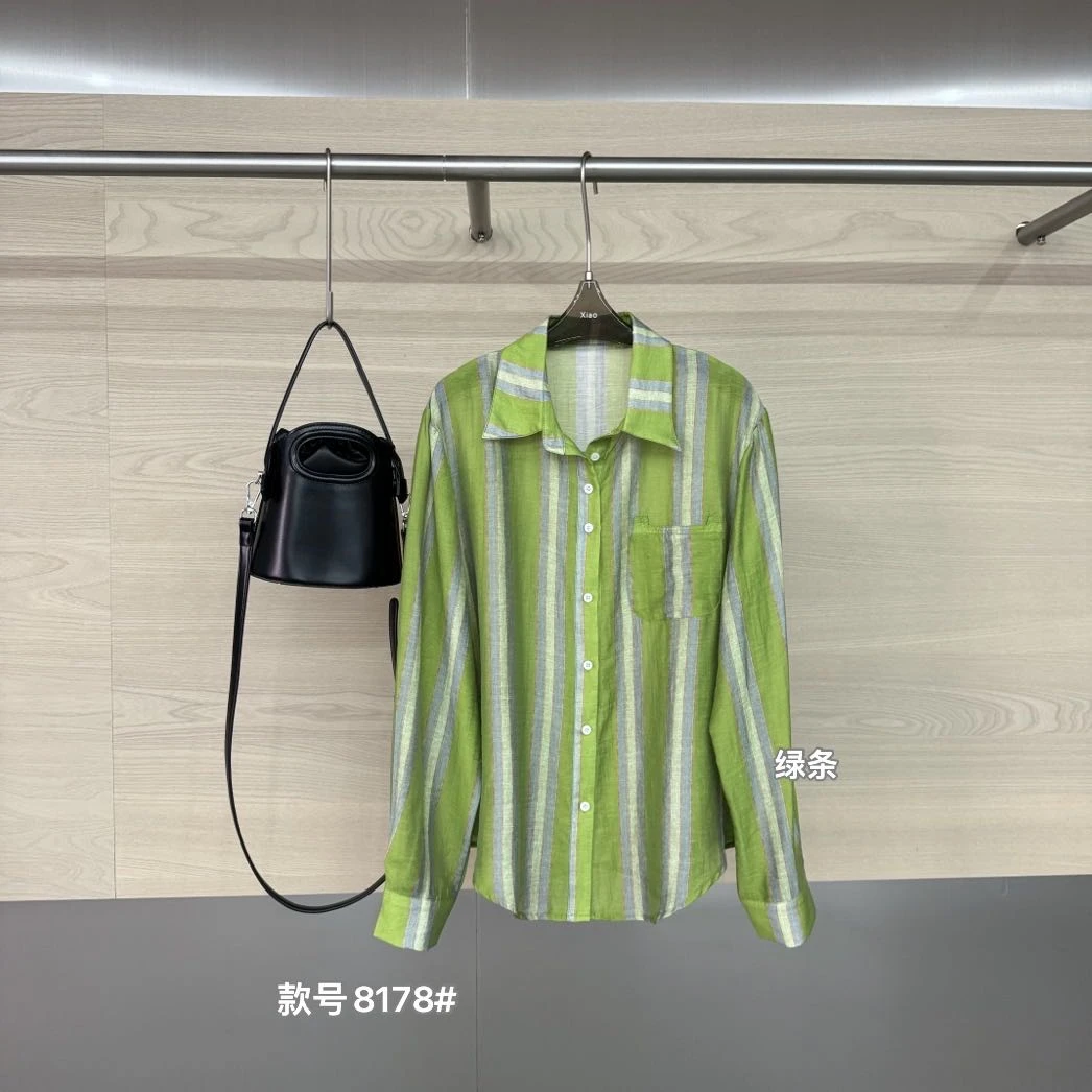 鑫燃Kiki （洱海花衫衣）韩系小碎花天丝麻衬衣 8178 潇家（F）