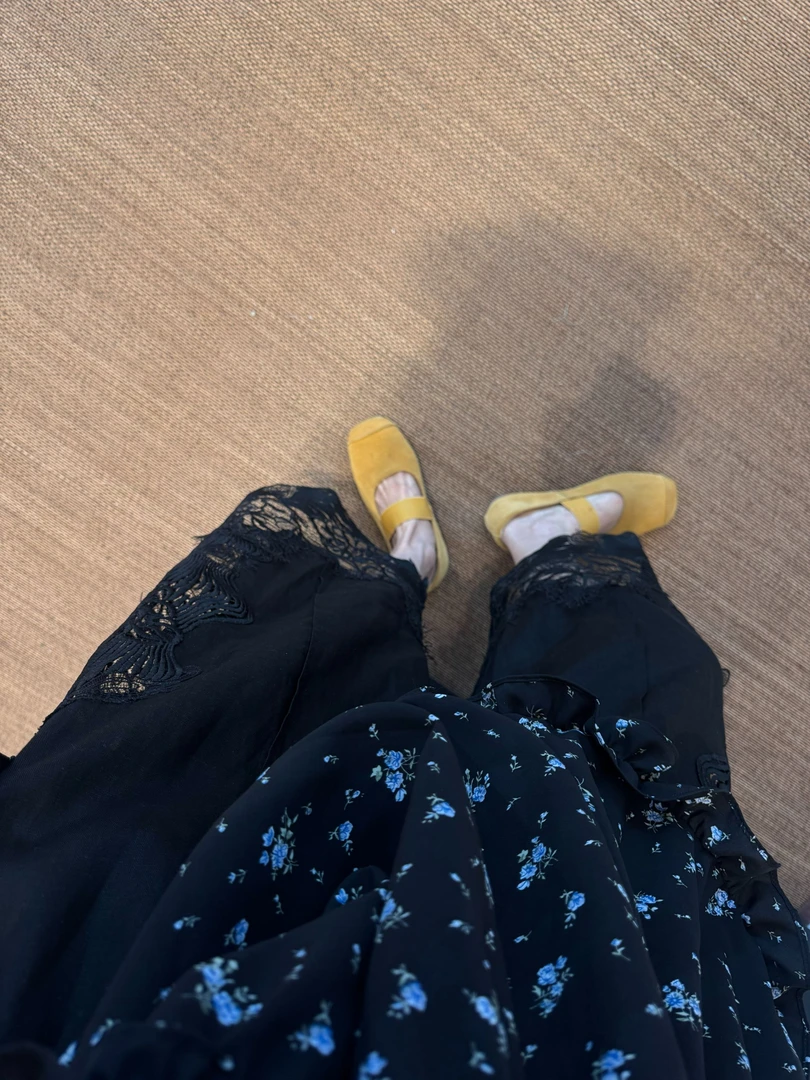 李豆儿 小众定制 南油欧货刺绣蕾丝亚麻阔腿裤9分裤子