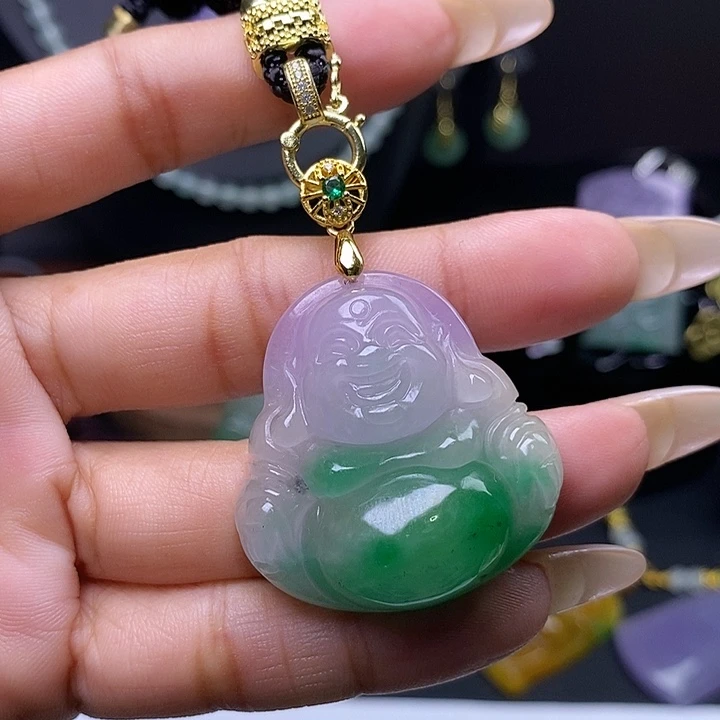 翡翠未镶嵌吊坠(赠链)