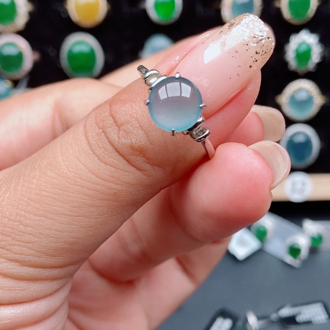 翡翠银S925镶嵌戒指6