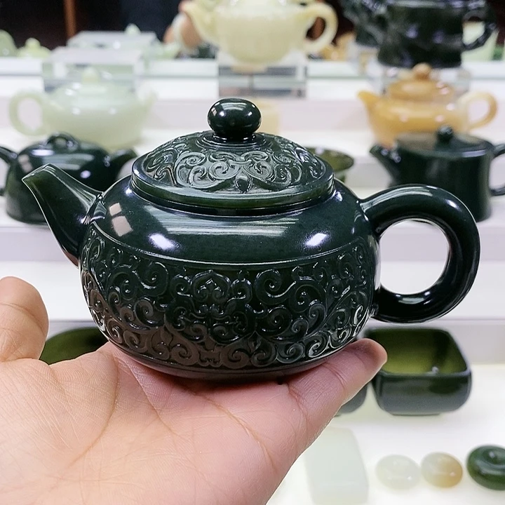 未镶嵌和田玉（糖玉）挂件闲**活茶壶