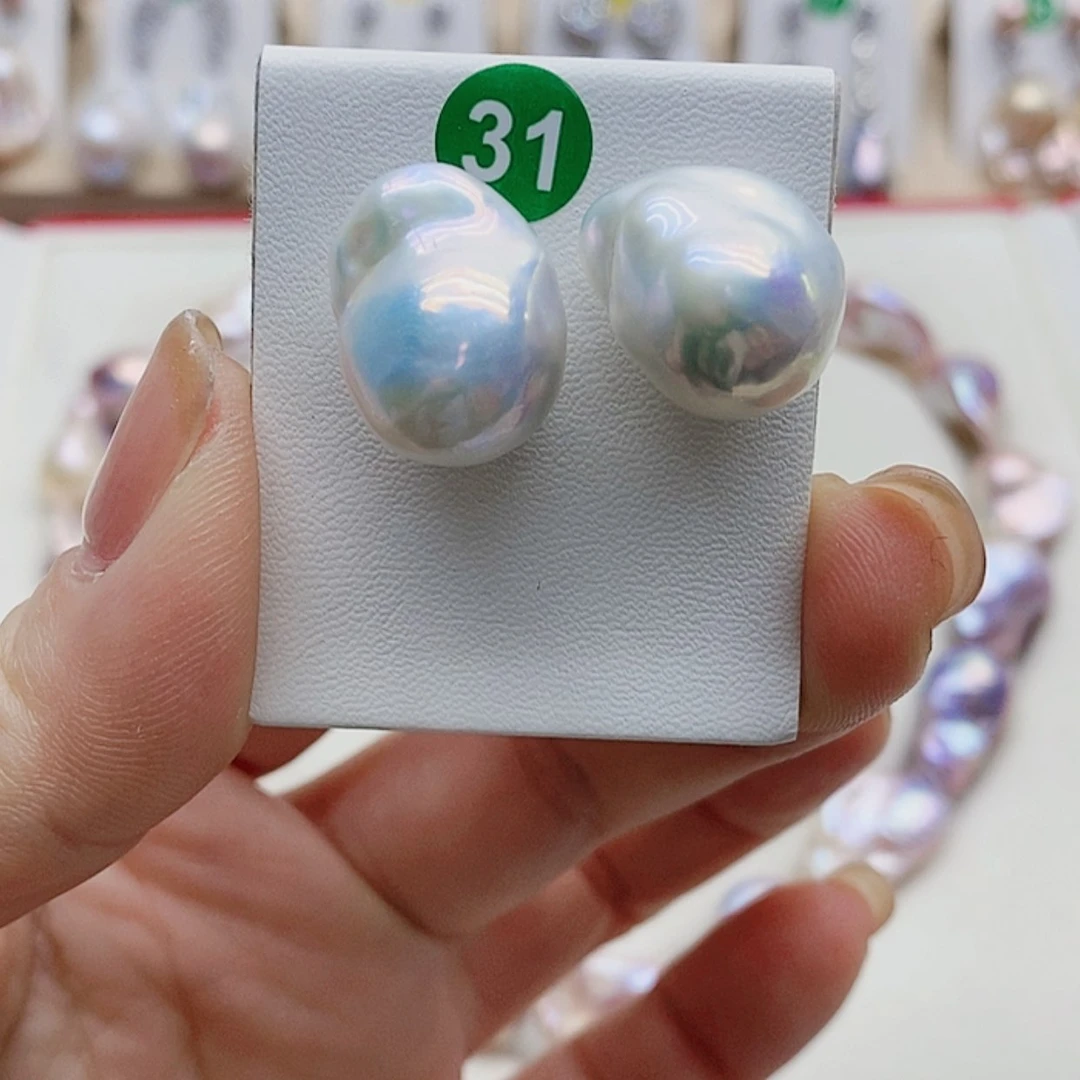 【闪购商品】淡水珍珠耳饰银S925镶嵌