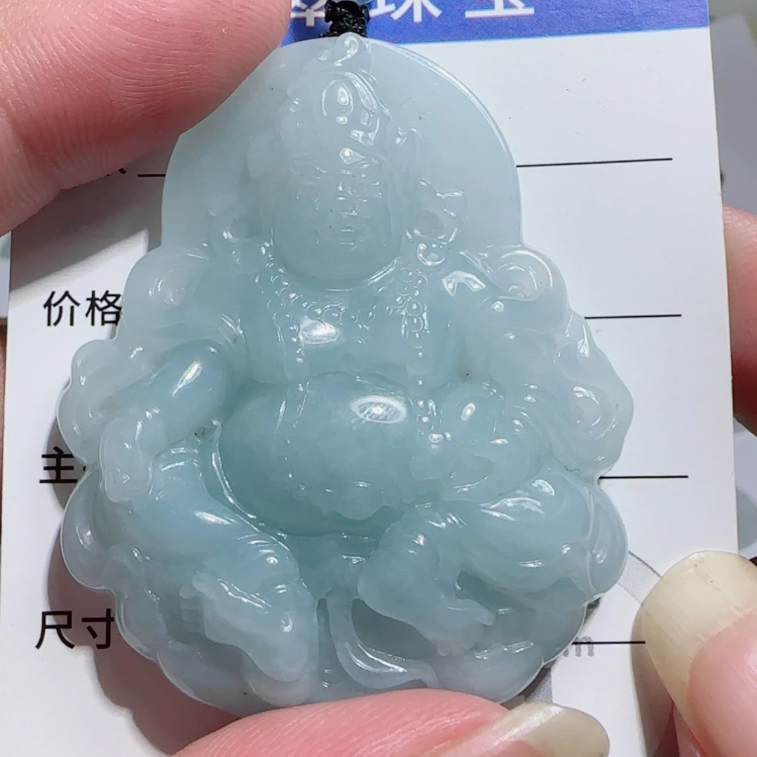 翡翠未镶嵌颈饰财爷