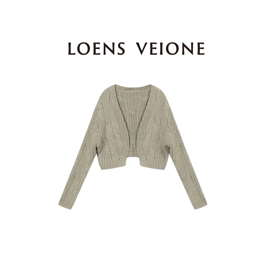 LOENS VEIONE/罗拉【鲲之梦境】绵羊毛 设计感减龄开衫23CVDB0568N