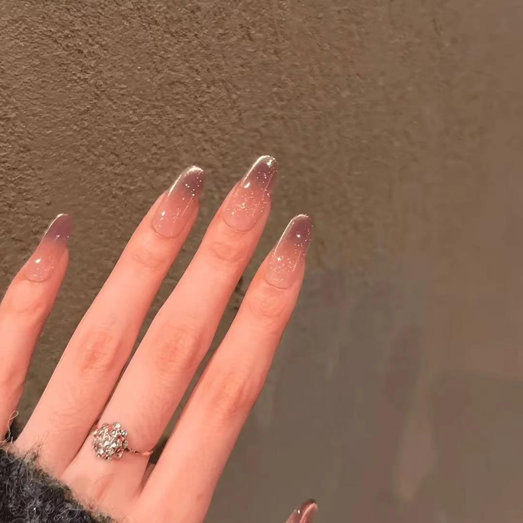 【迷迭香】珊瑚纪显白渐变猫眼纯欲纯手工穿戴甲