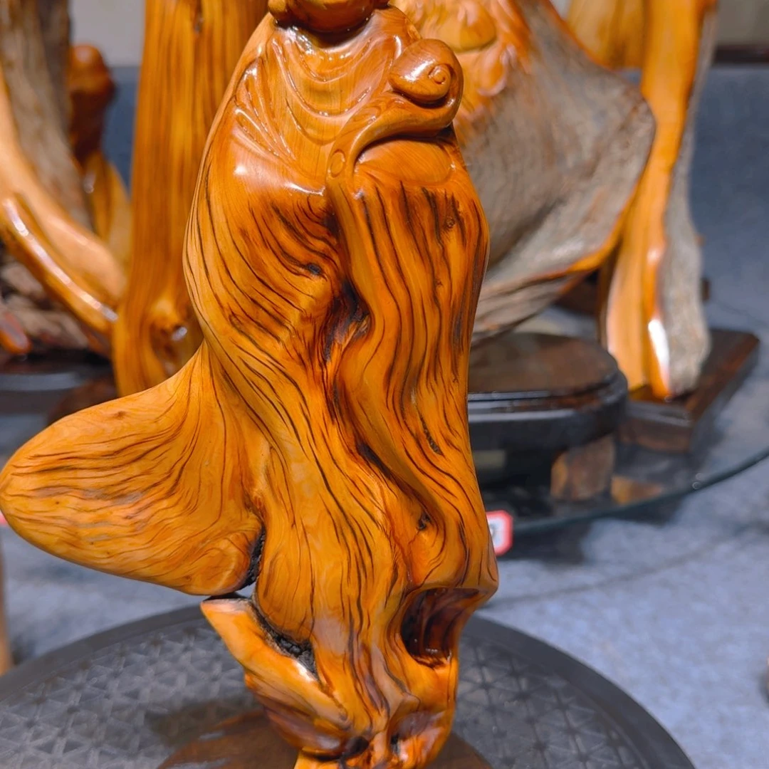 柏木（崖柏）『***』崖柏手把件摆件