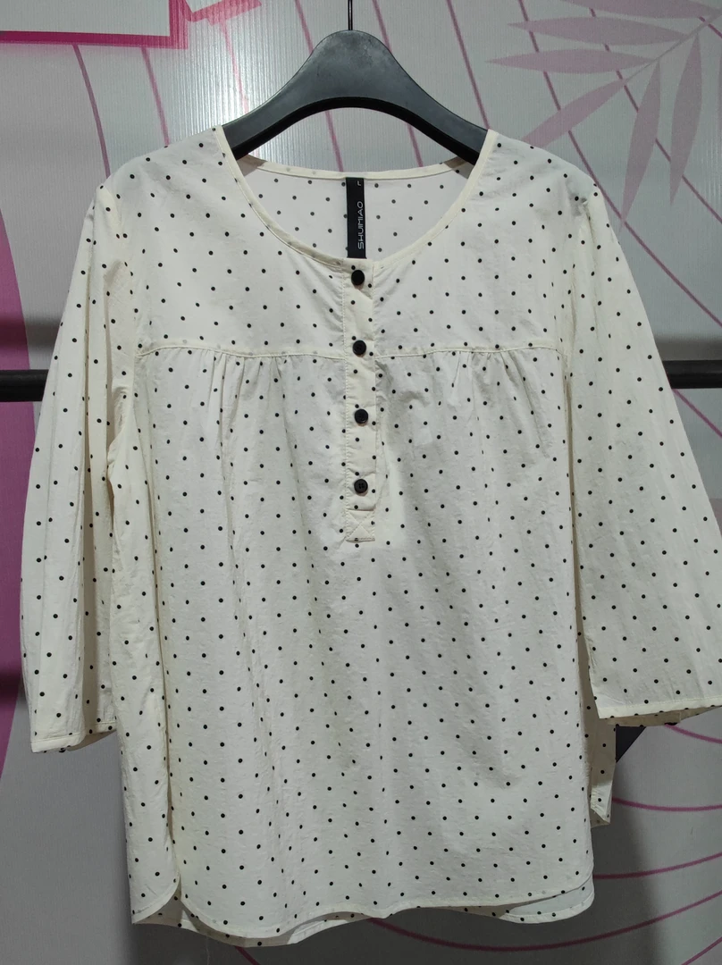 水淼25夏装新款波点短袖0689