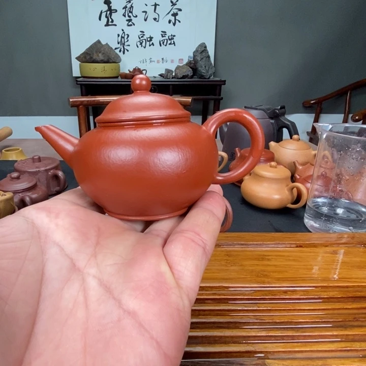 茶壶紫砂原矿朱泥全手工水平