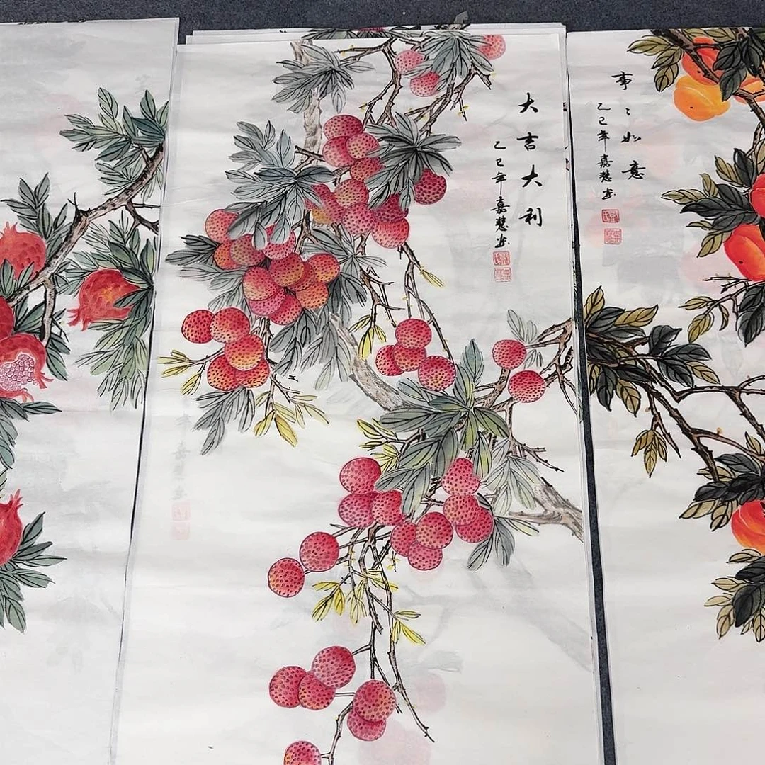 国画三尺尺寸50X100纯手绘作品