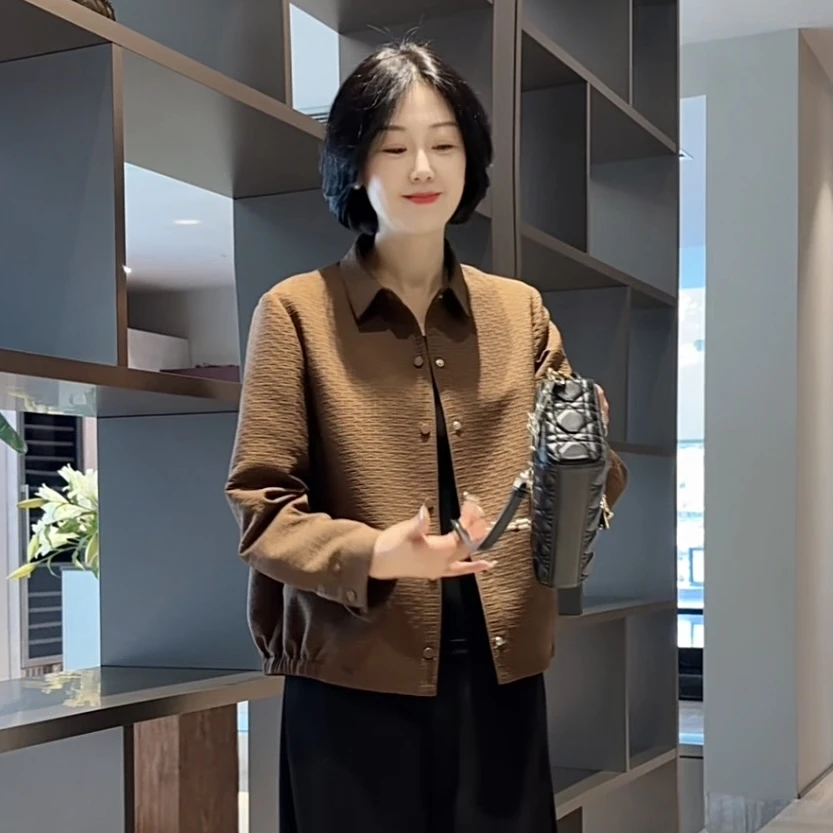 秋冬新款时尚休闲百搭显瘦女士夹克衫4004款