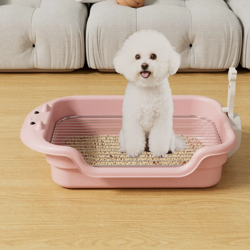 不锈钢狗厕所狗厕所狗防踩屎狗砂盆便盆宠物用品训练用网架狗厕所