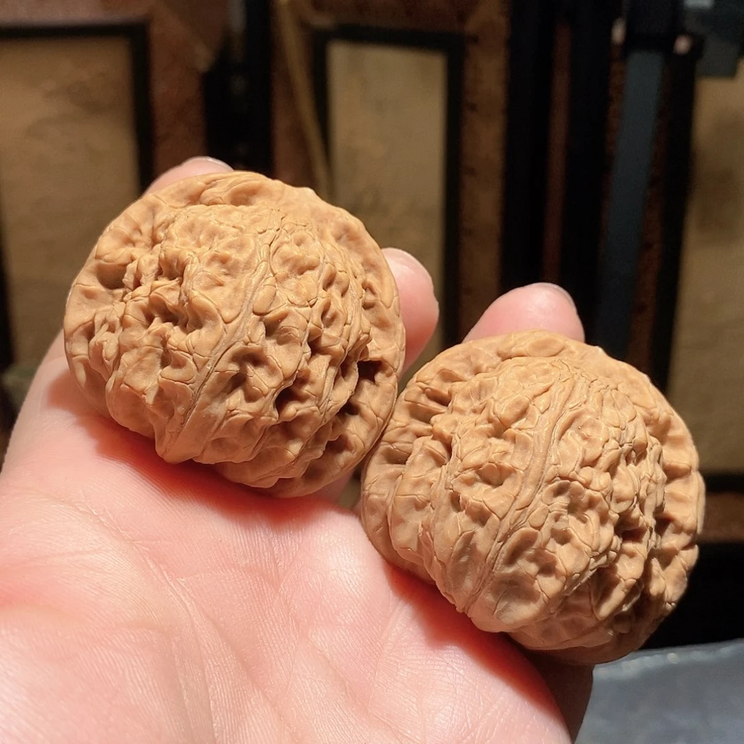 文玩核桃把件47玄武狮子头全品