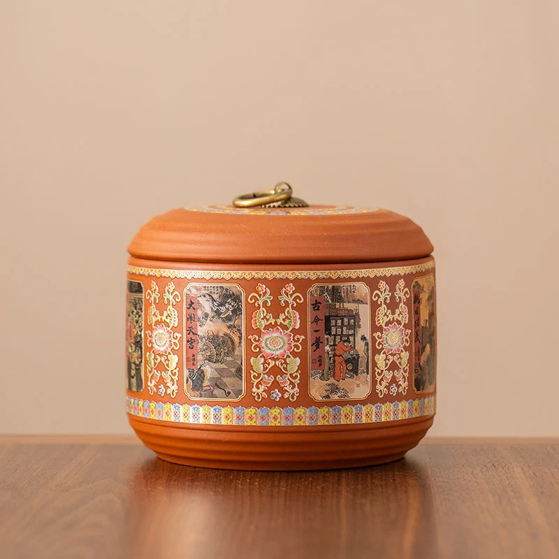 DD-G006-四大名著紫砂茶叶罐DSTC