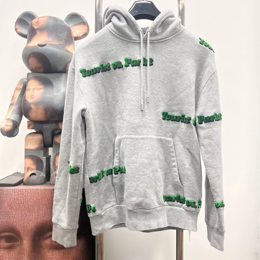 99新 LouisVuitton/路易威登 植绒弹幕帽衫尺码：S 衣长65 胸围53