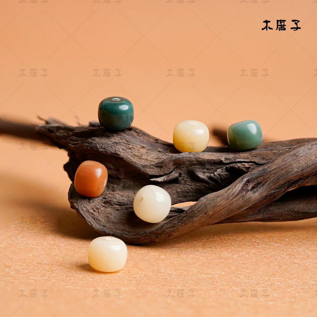 【木唐子】多宝珠8*10桶珠散珠配件包（4颗带弹力绳）