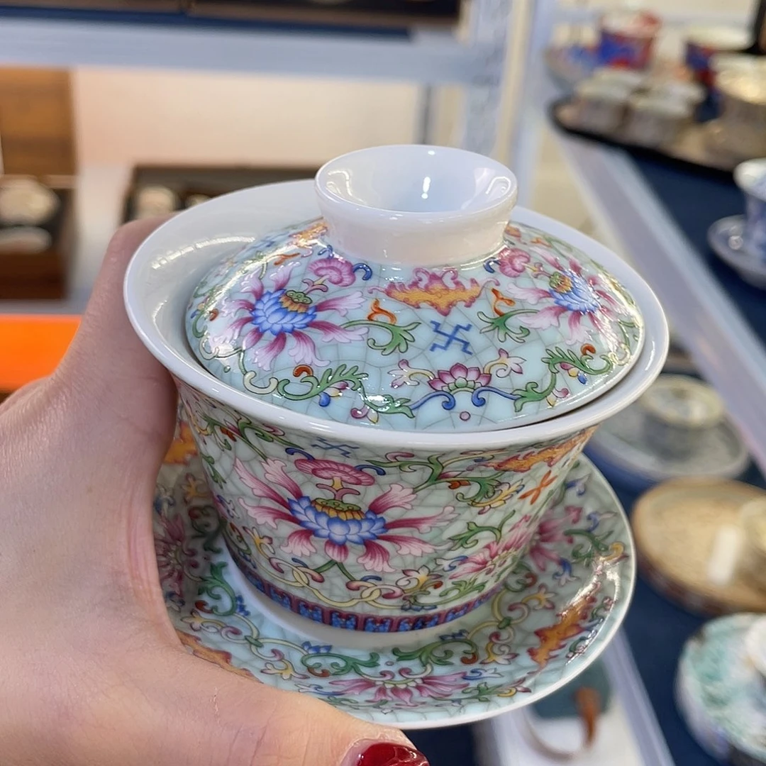 陶景德陶瓷盖碗茶具