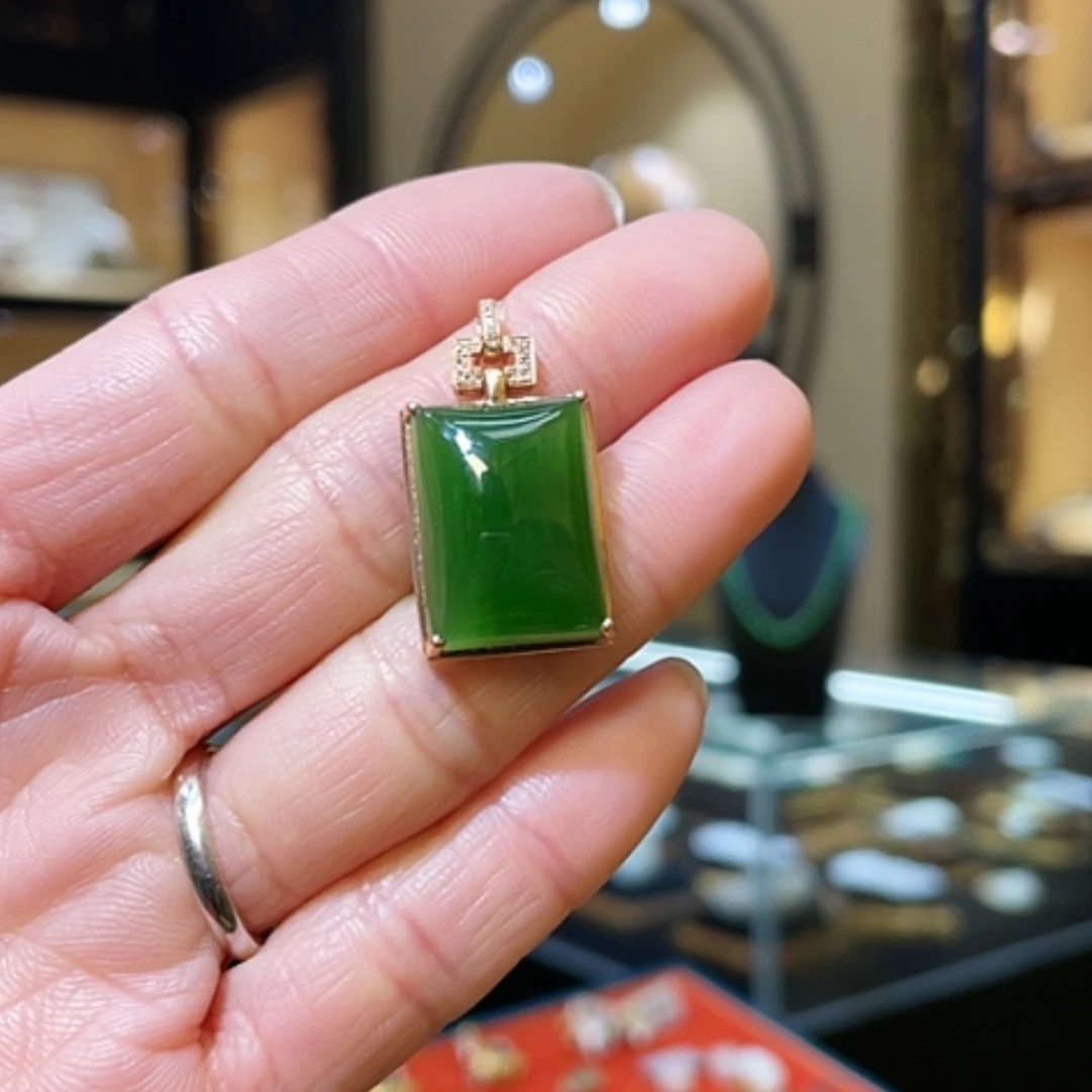 【闪购商品】和田玉颈饰18K金镶嵌