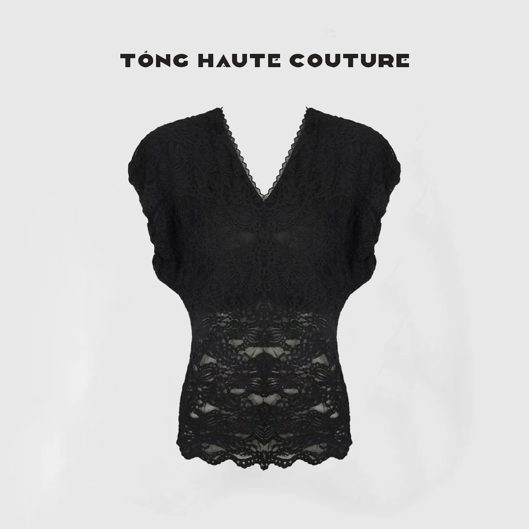 【孤鹜】25年夏款法式蕾丝V领轻奢高贵气质蕾丝衫  YY161