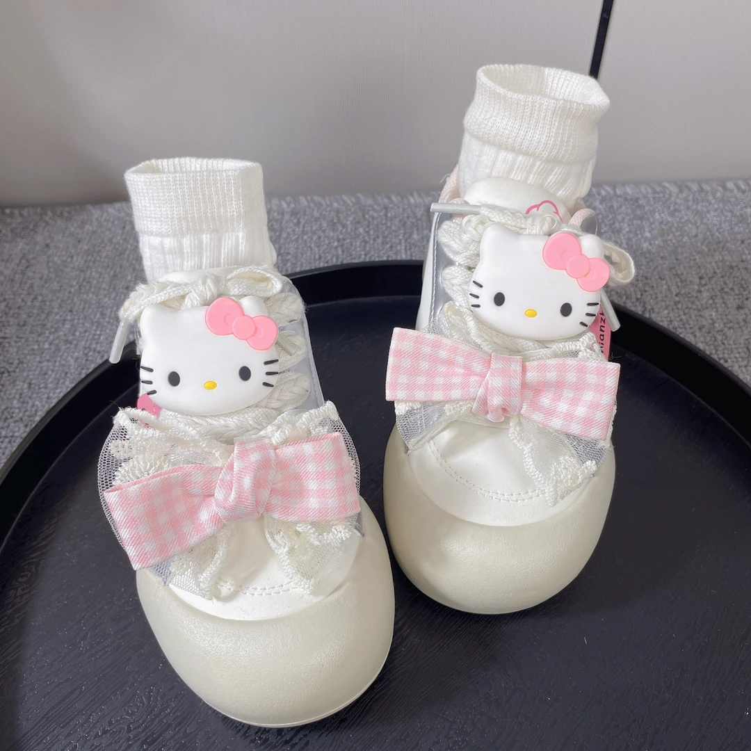 学生可爱kitty女童小女孩鞋子超萌面包鞋休闲卡通中大童运动鞋