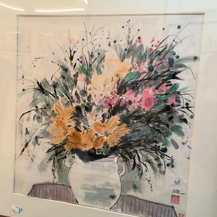 国画4平尺带框发作品