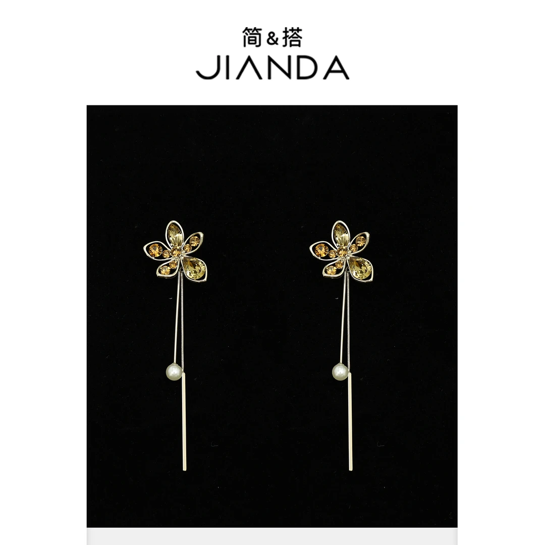 简&搭 合金耳饰 【千屿Sheila】山茶花耳环253-EH/0928-16668