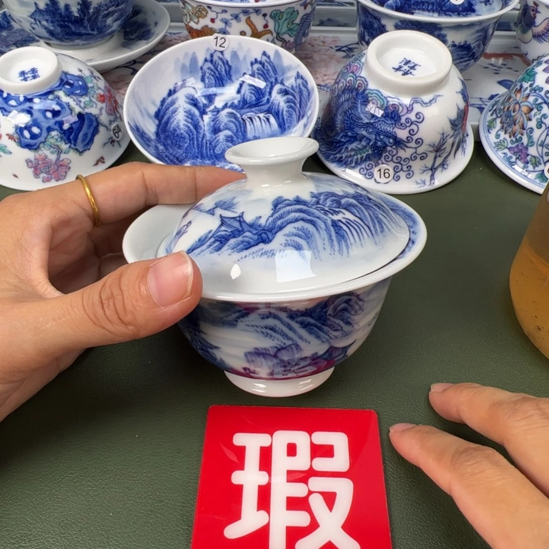 景德镇纯手工纯手绘茶具木木40