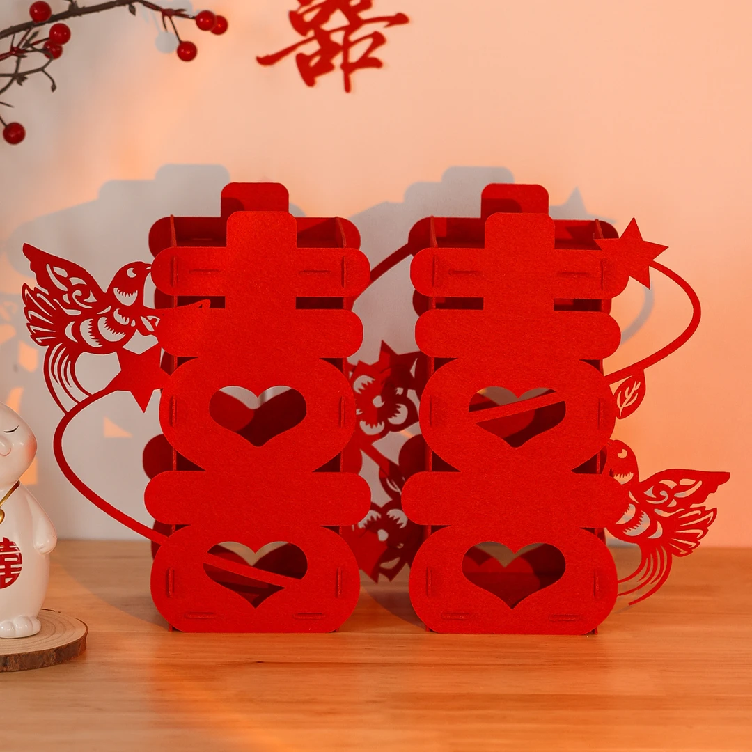 立体喜字摆件结婚专用客厅卧室婚房布置装饰落地囍字喜字拍照道具