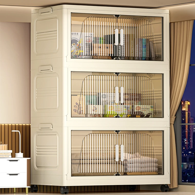 收纳柜折叠收纳箱家用客厅玩具储物柜子零食置物柜超大衣服整理箱