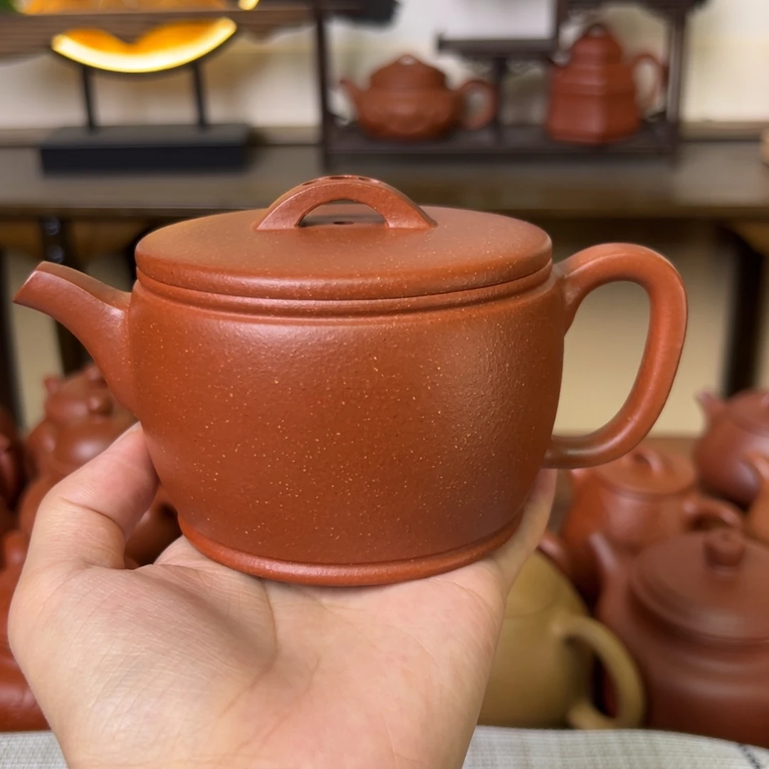 茶壶紫砂紫砂壶汉瓦红降坡270cc