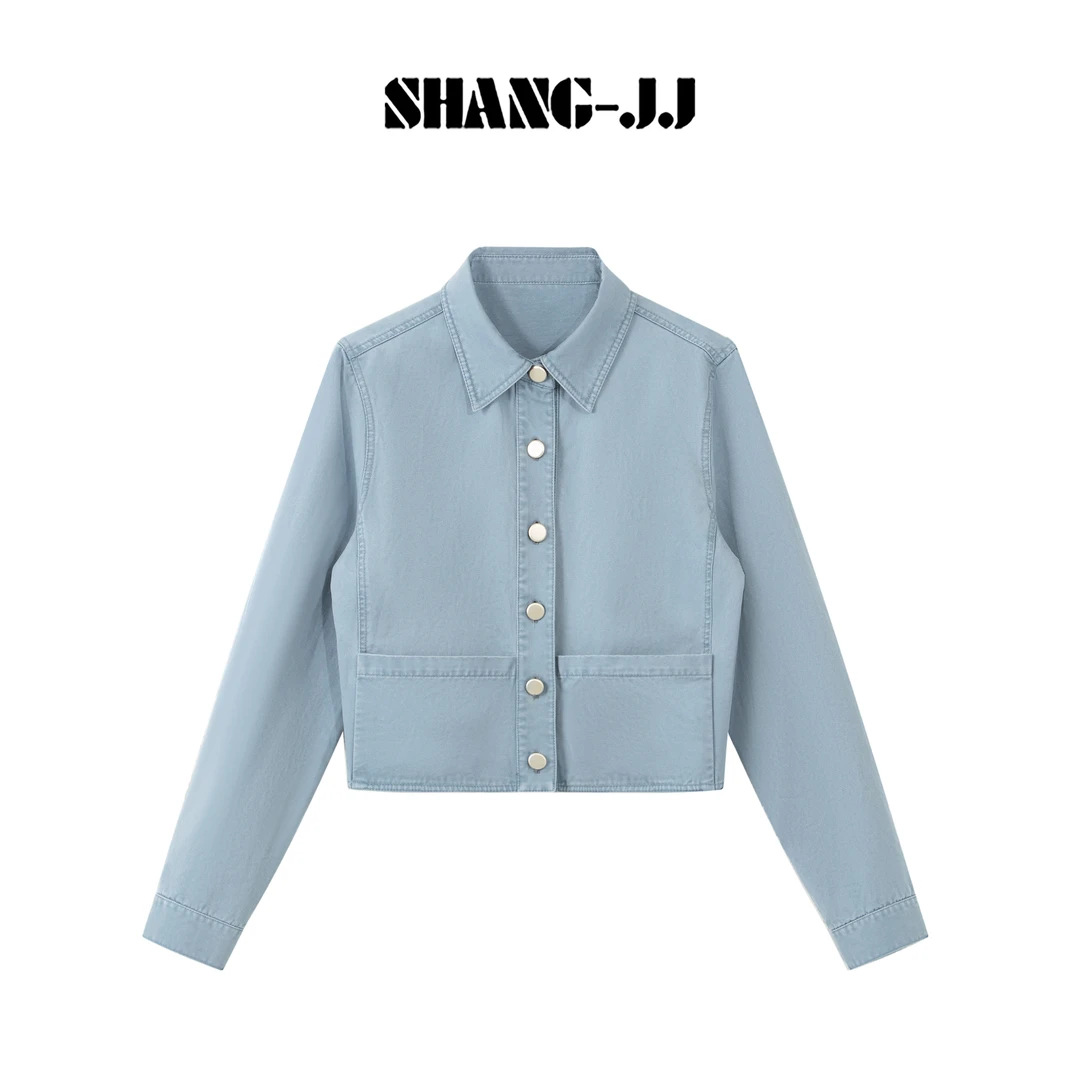 SHANG-JJ【芬蓝外套】25ss新品满分棉百搭休闲时尚外套q134206p