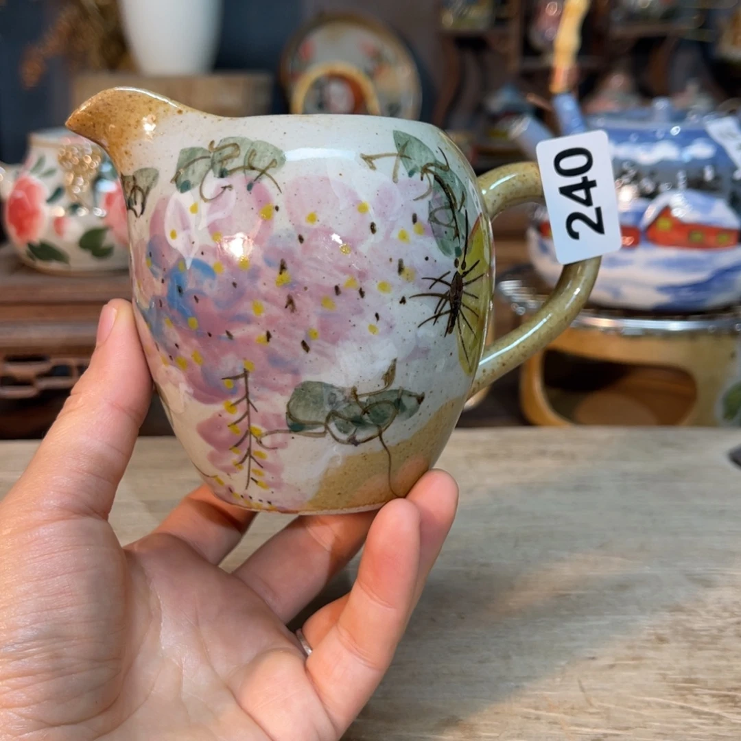 壶素浅陶瓷手工手绘