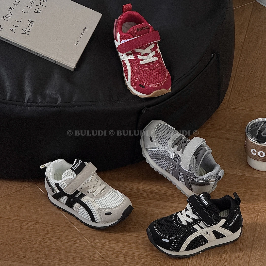 儿童复古风百搭体闲软底包头潮流儿童运动鞋网面户外童鞋透气5126