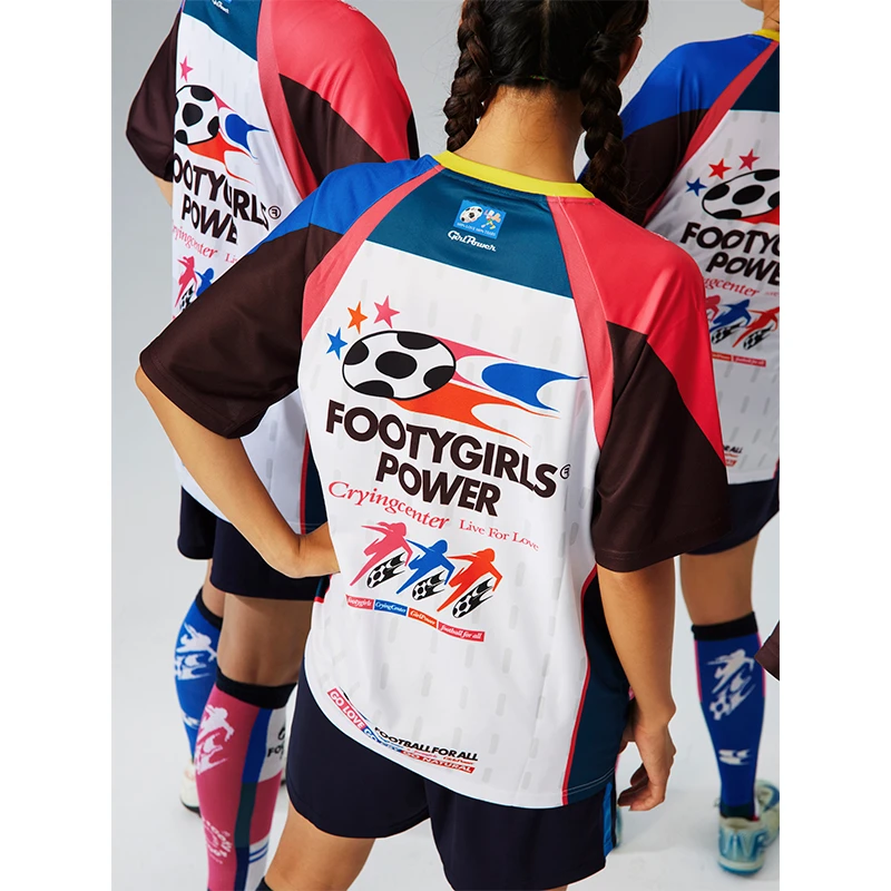 CryingCenter x footygirls 女足复古拼色速干足球服 哭喊中心