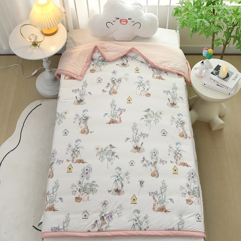 A类儿童夏凉被空调被锦氨可机洗夏季宝宝婴儿单人小薄被夏天